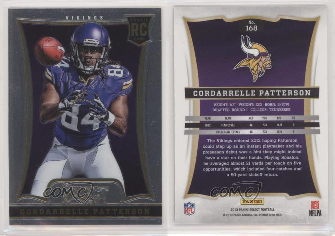 Cordarrelle Patterson [Jersey Autograph] #168 Prices, 2013 Panini Select