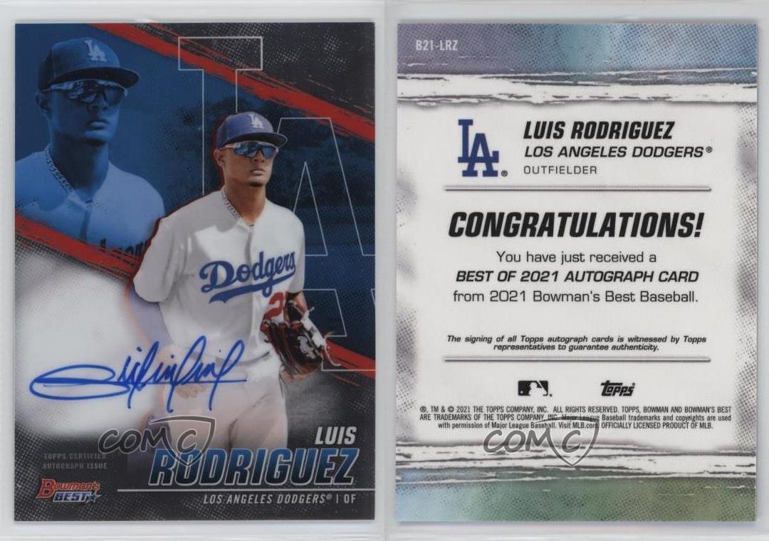 2021 Bowman's Best Best of 2021 Auto Luis Rodriguez #B21-LRZ Auto