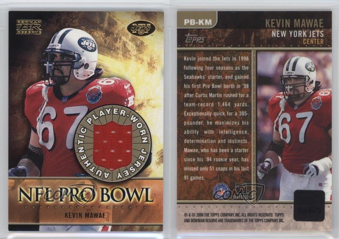 2000 Topps Finest Finest Moments Pro Bowl Jerseys Kevin Mawae #KM