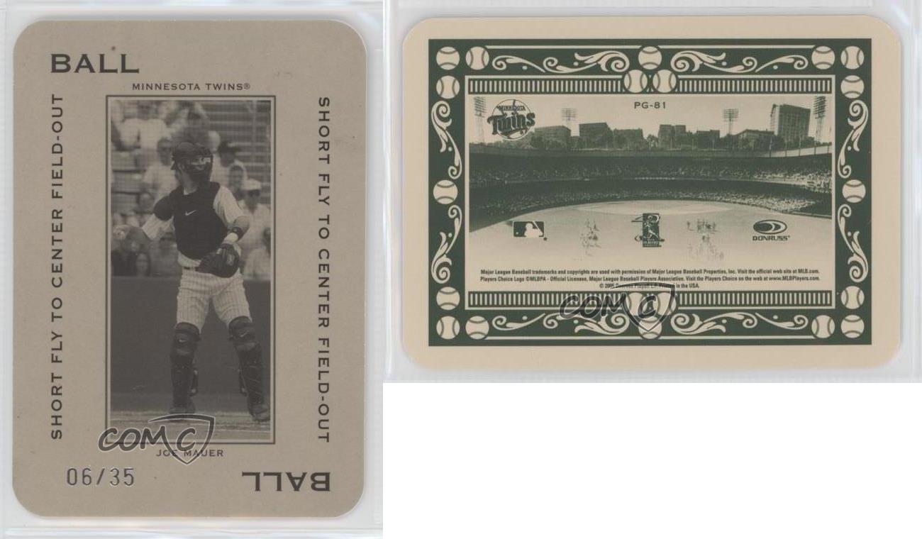 Donruss Throwback Threads Ball 2005 vuelo corto al centro de campo/35 Joe Mauer - Imagen 3 de 3