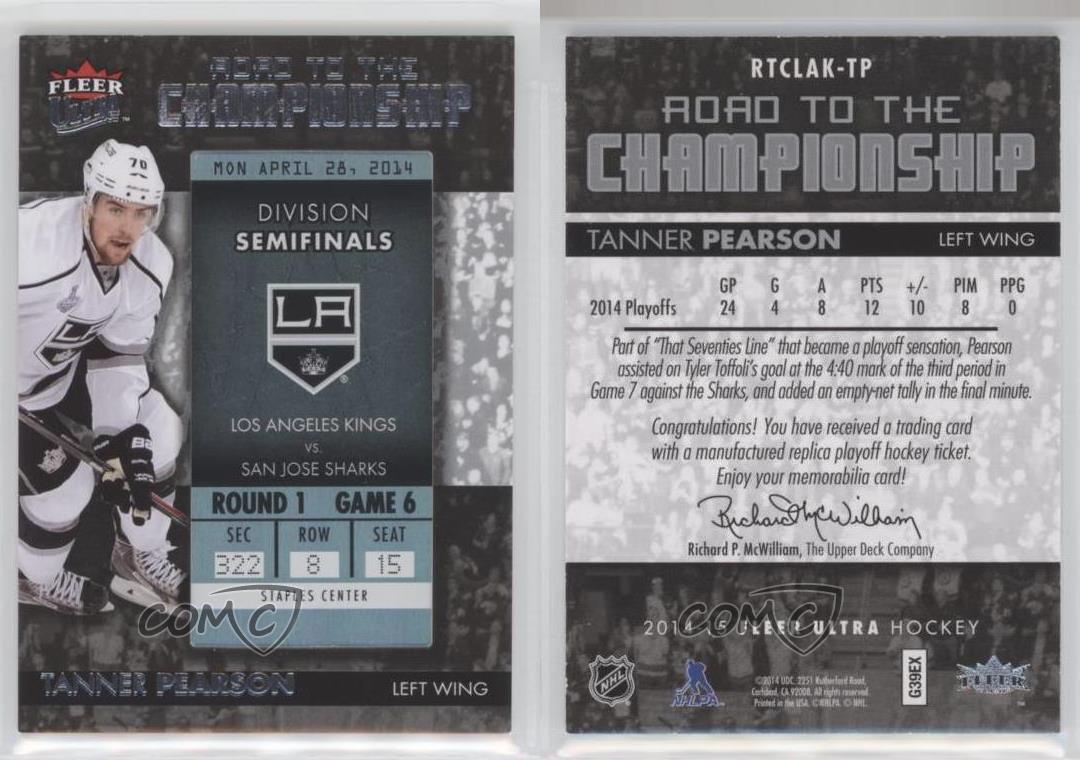 2014-15 Fleer Ultra 2024 Road to the Championship Tanner Pearson (Tour 1 28/04/14)