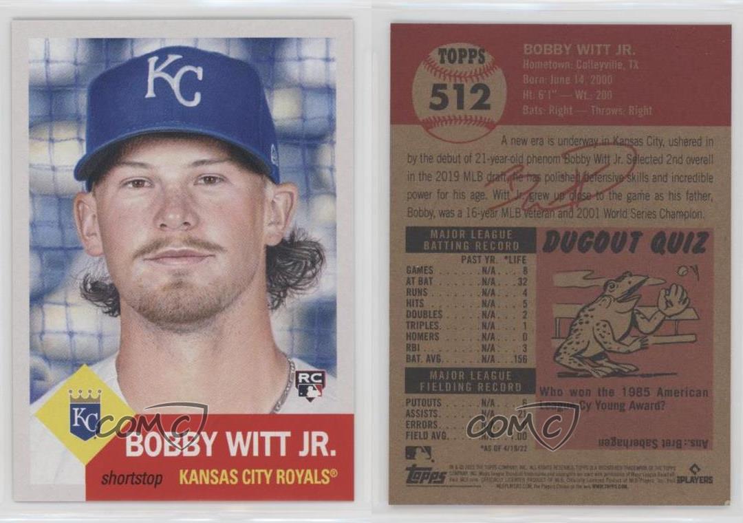 2022 Topps Living Set Online Exclusive /16493 Bobby Witt Jr #512 Rookie RC