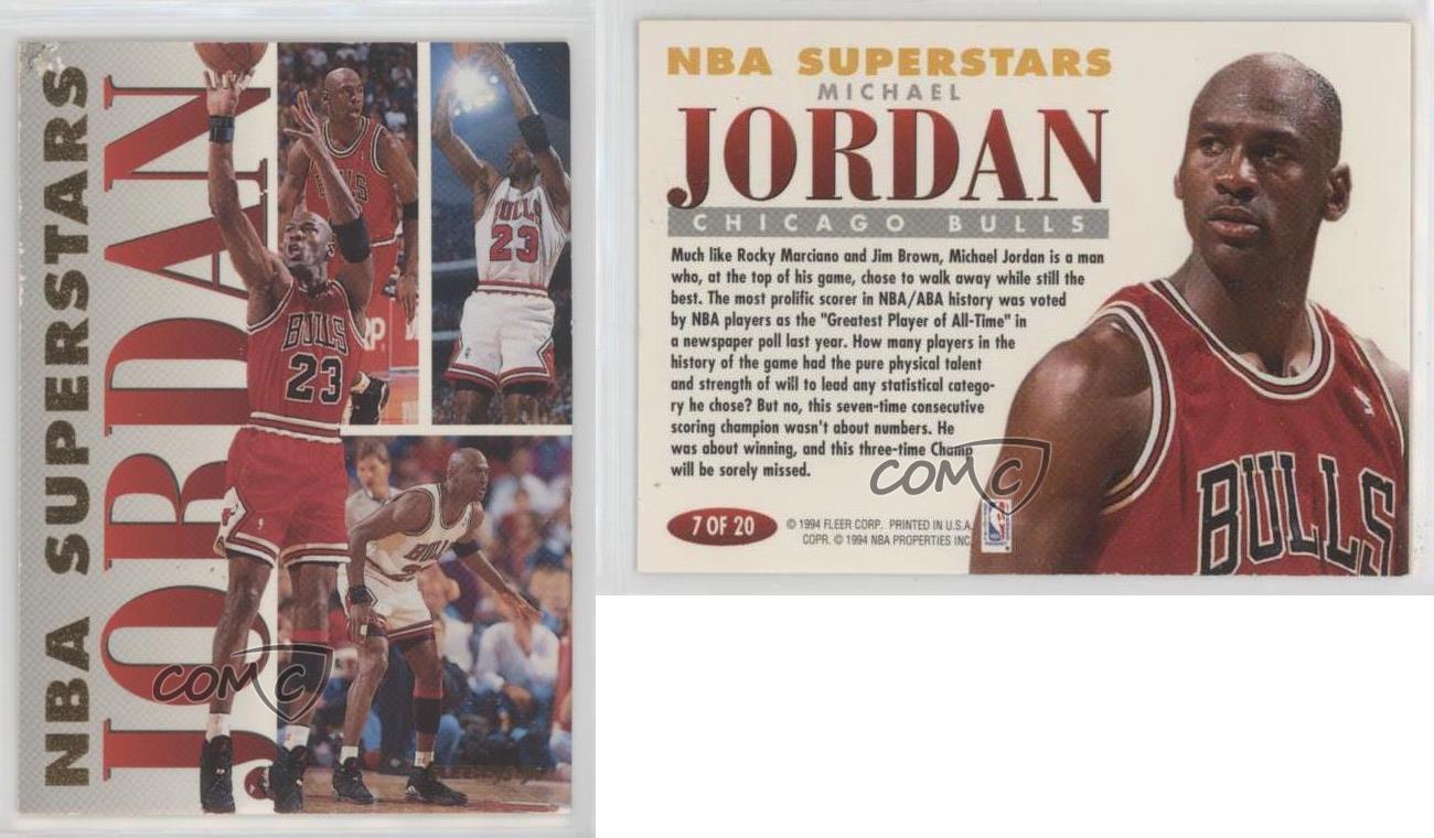 1993-94 Fleer NBA Superstars Michael Jordan #7 HOF | eBay