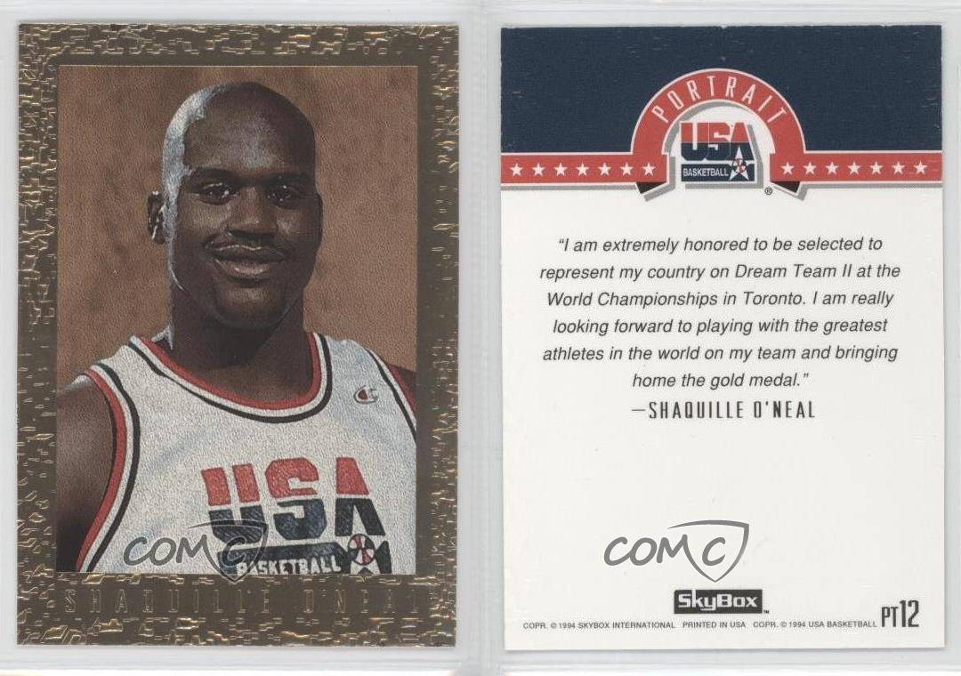 1994 Skybox USA Basketball Portraits PT12 Shaquille O'Neal Team