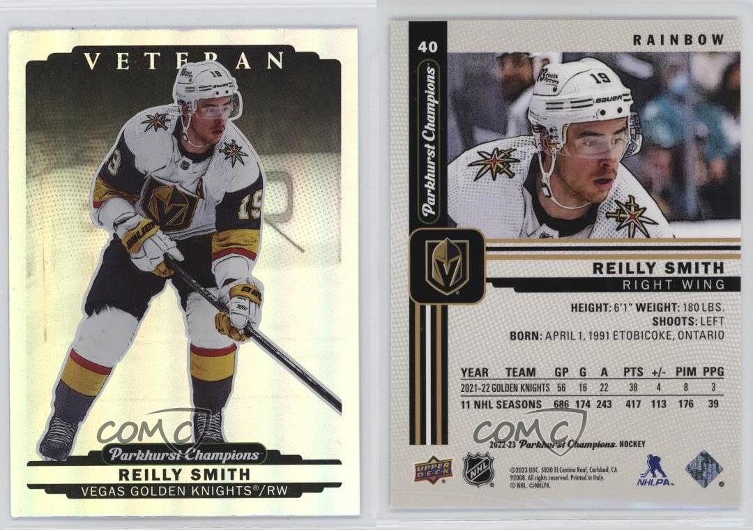 2022-23 Upper Deck Parkhurst Champions Gold Rainbow haute qualité Reilly Smith #40