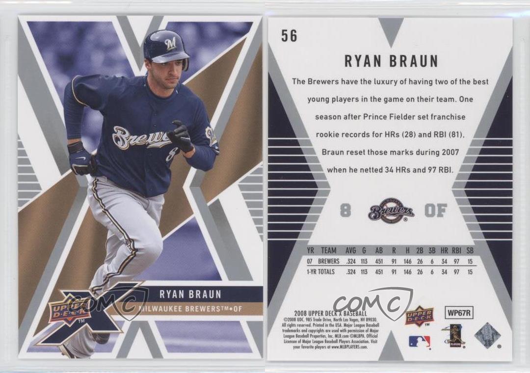 2008 Upper Deck X Ryan Braun #56