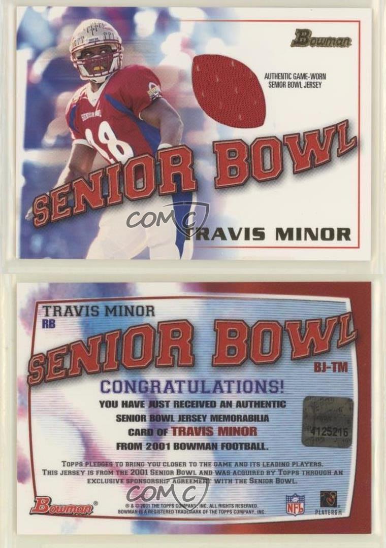 Travis Minor 2001 Bowman Game-Worn Jersey Card