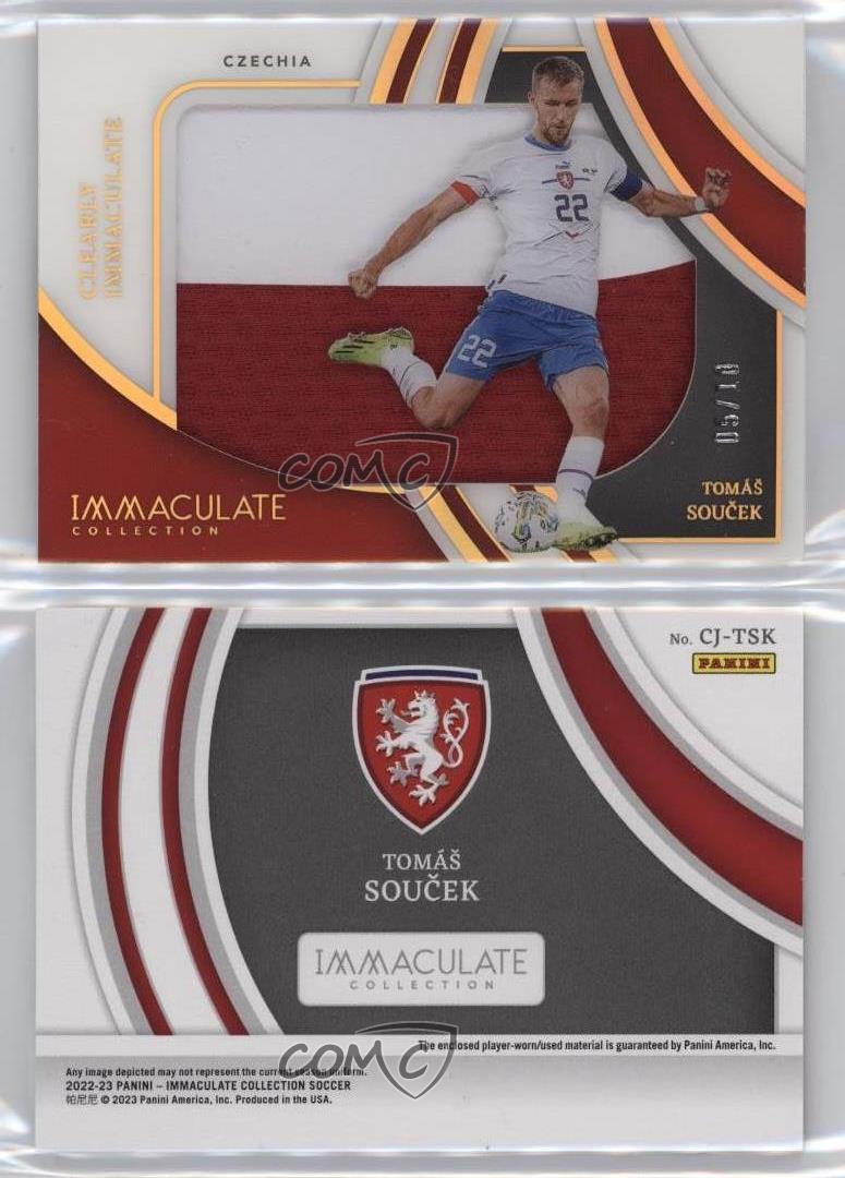 Camisetas Panini Immaculate Clearly 2022-23 doradas/10 Tomas Soucek #CJ-TSK - Imagen 3 de 3