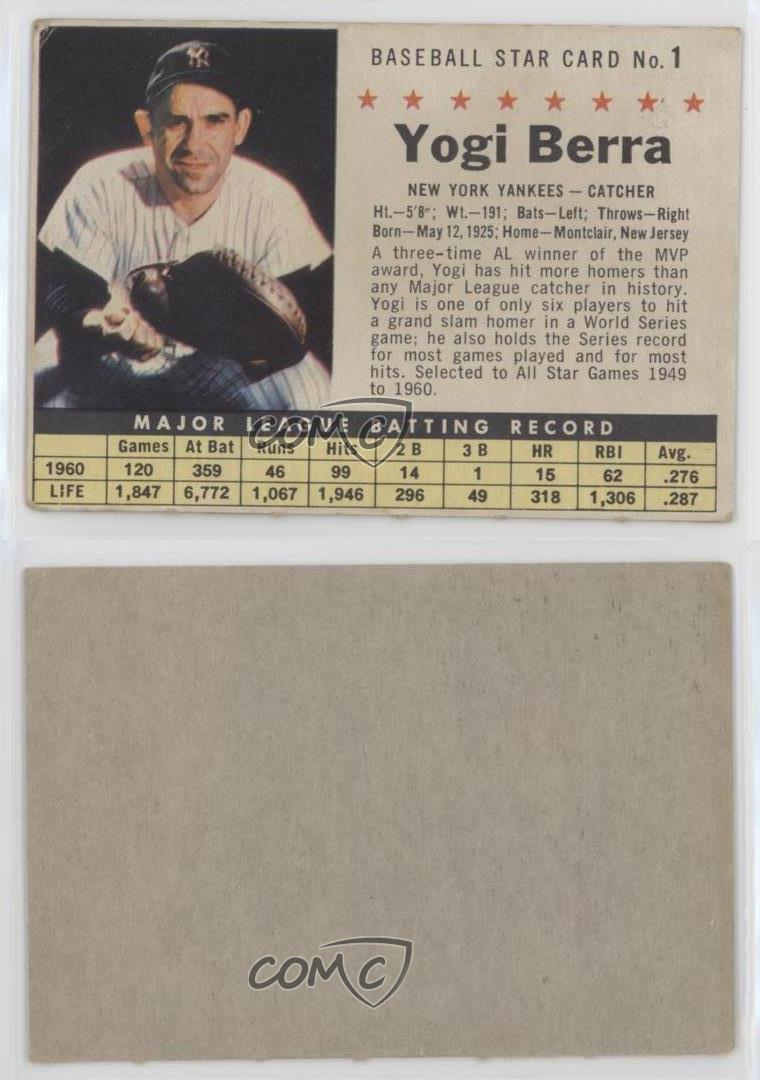 1961 Post Cereal (F278-33) #1 Yogi Berra