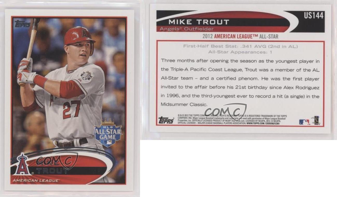 Sold at Auction: (Mint) 2012 Topps Update Mike Trout All-Star #US144  Baseball Card