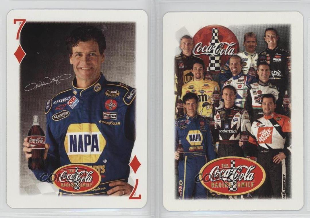 2002 THE COCACOLA Racing Family Playing Cards Michael Waltrip 7D 2.