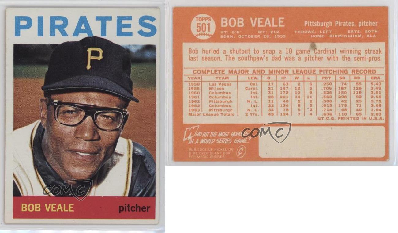 1964 Topps Bob Veale #501