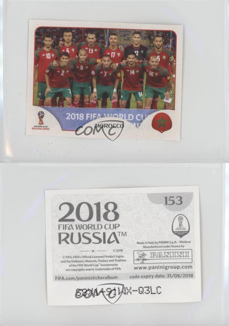 153-171 sticker Panini wm 2018 Russia sticker-de la guardia de paquete Marruecos