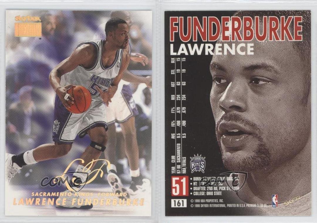 Lawrence Funderburke autographed Basketball card (Sacramento
