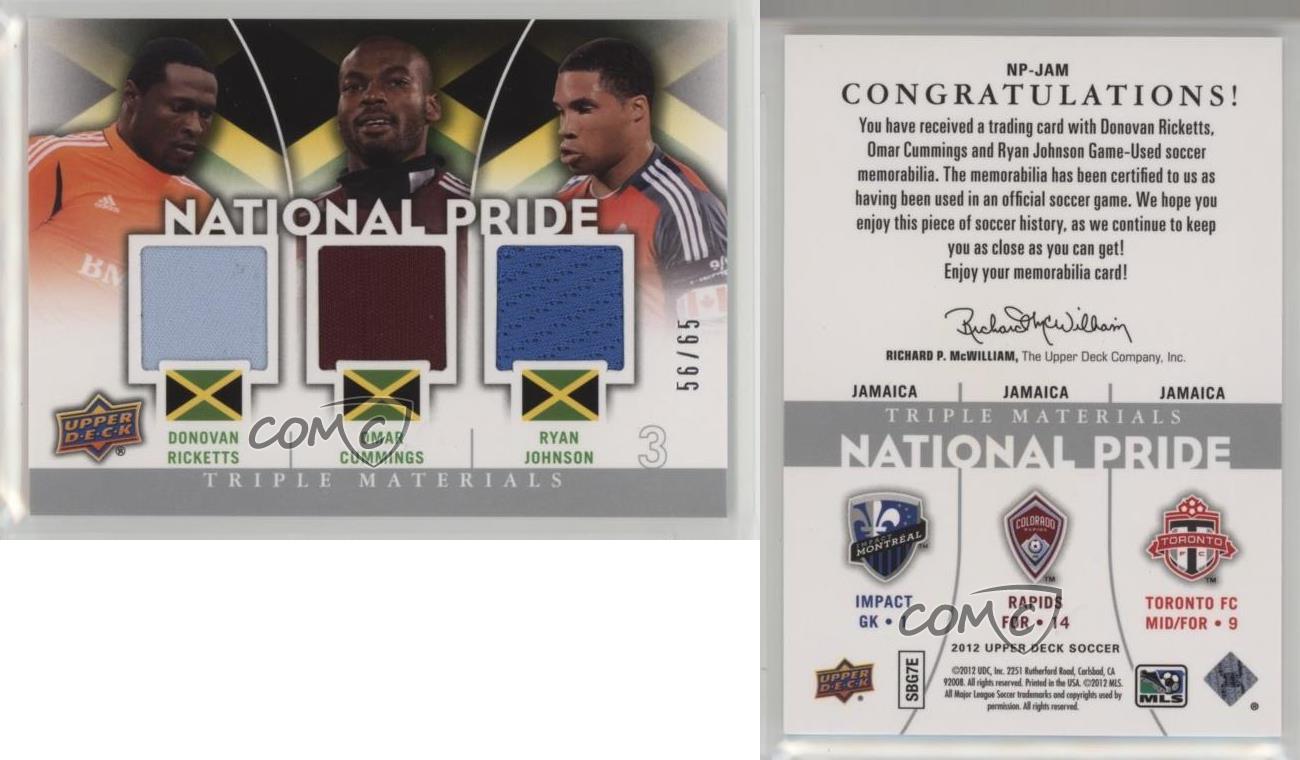 2012 MLS National Pride Triple Materials /65 Donovan Ricketts Omar Cummings - Picture 4 of 4