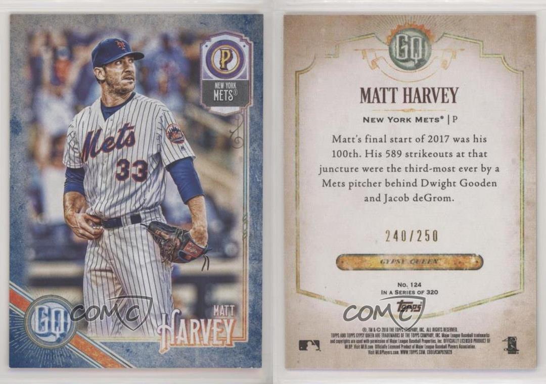 2018 Topps soldes Gypsy Queen Indigo /250 Matt Harvey #124