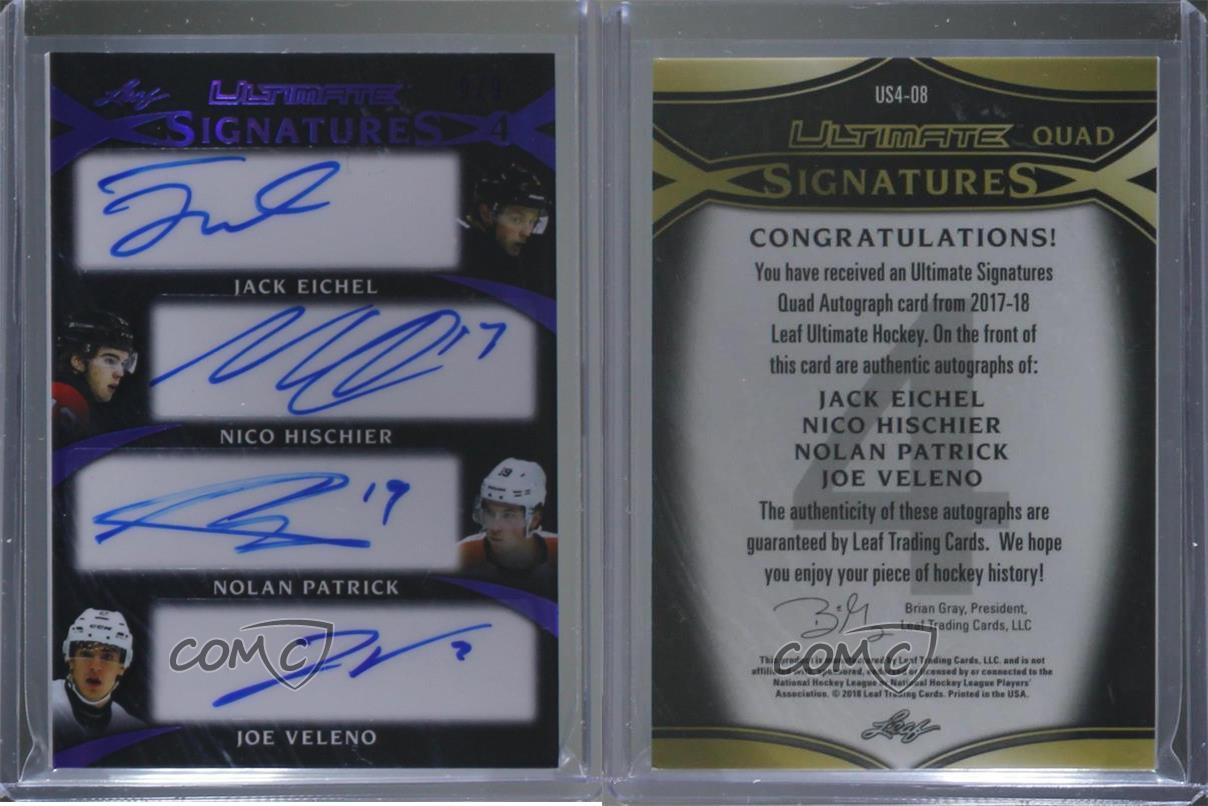 2017-18 Leaf Ultimate Purple Spectrum Foil /9 Jack Eichel