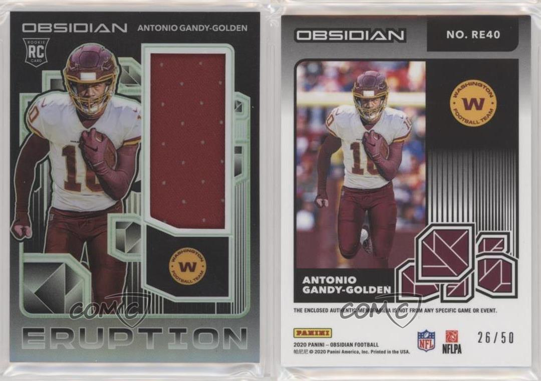 /50 2020 Panini Obsidian RC ANTONIO GANDY-GOLDEN ROOKIE GREEN ELECTRIC ETCH  AUTO