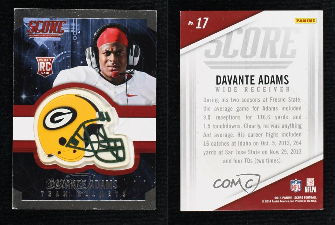 2014 Score Helmets Davante Adams #17 Rookie RC - Picture 4 of 4