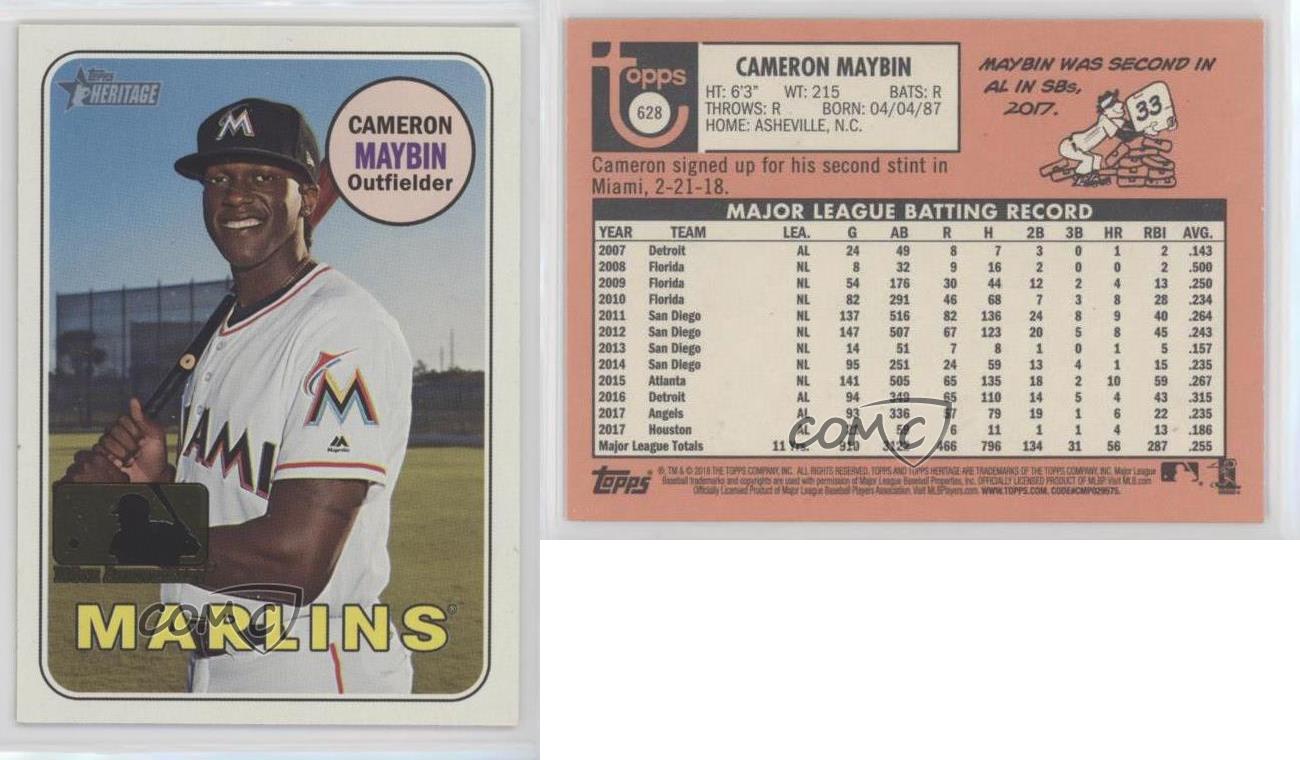 2018 Topps Heritage High Number 100th Anniversary /25 Cameron Maybin #628