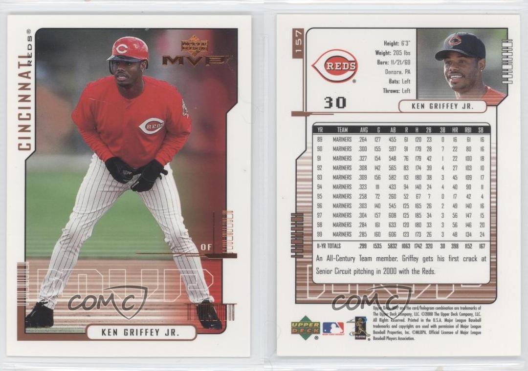 2000 Upper Deck MVP 157 Ken Griffey Jr Cincinnati Reds Jr. Baseball