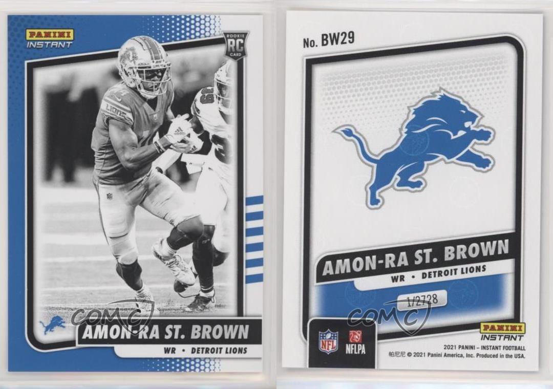 NFL 2021 Instant Football Black White Rookies Single Card Amon-Ra St. Brown  BW29 1 of 2728 - ToyWiz