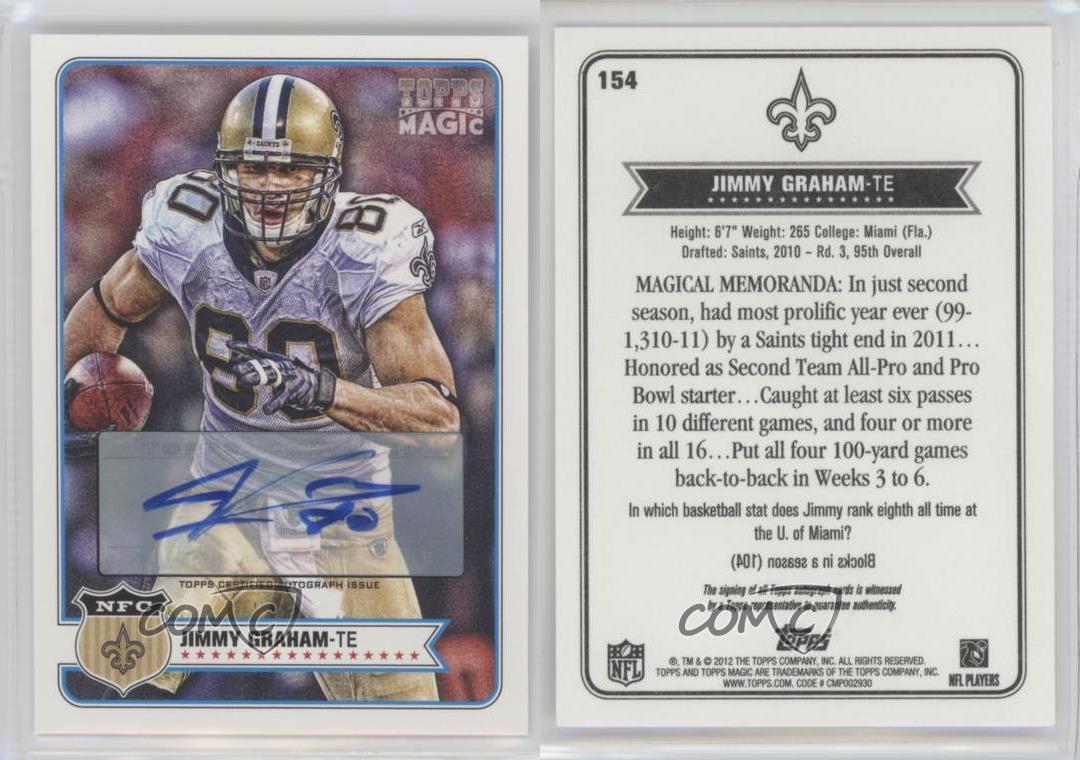 2012 Topps Magic Auto Jimmy Graham #154 Auto