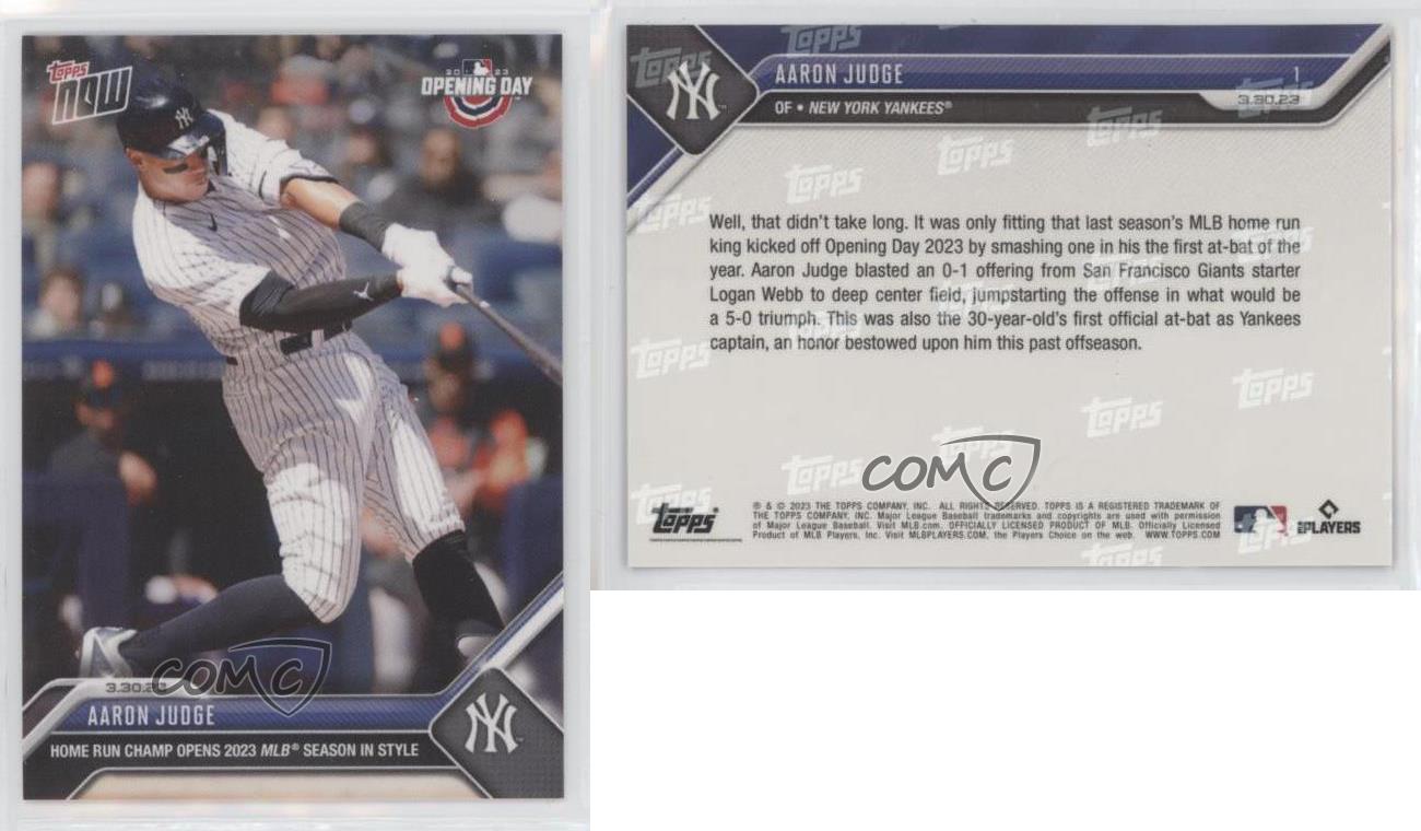 Aaron Judge - 2023 MLB TOPPS NOW® Card 1 - PR: 4695