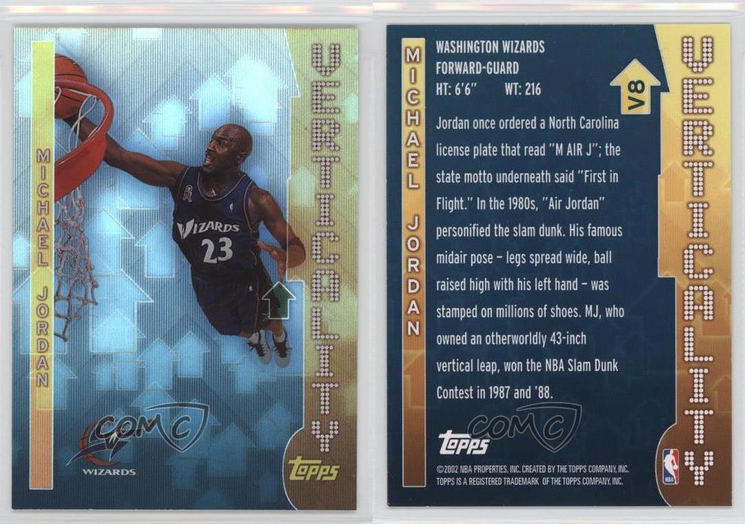2002-03 Topps Verticality Michael Jordan #V8 HOF | eBay