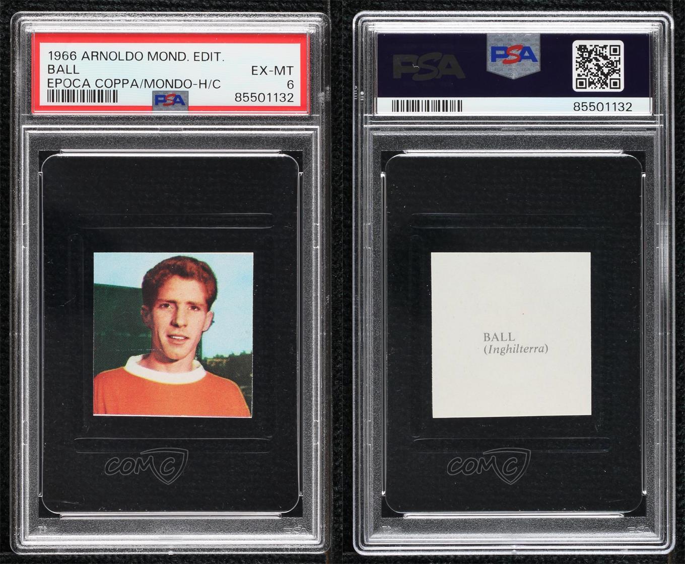 1966 Arnoldo Mondadori Editore Epoca offres Coppa Del Mondo Alan Ball PSA 6 Rookie RC