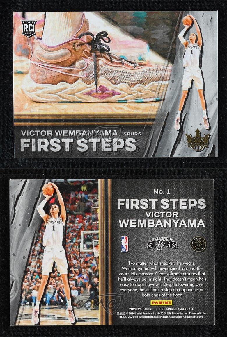 2023-24 Panini Court Kings First Steps Victor Wembanyama #1 Rookie