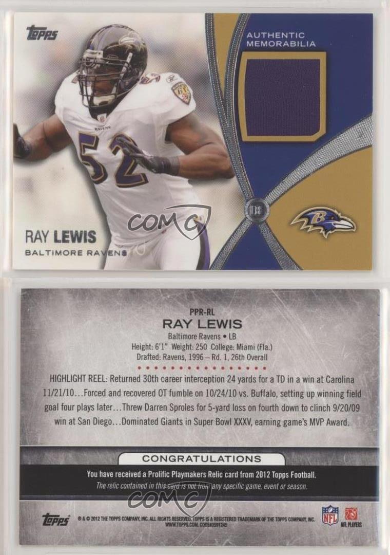 20 Ravens Relics In 20 Years: Ray Lewis Jersey