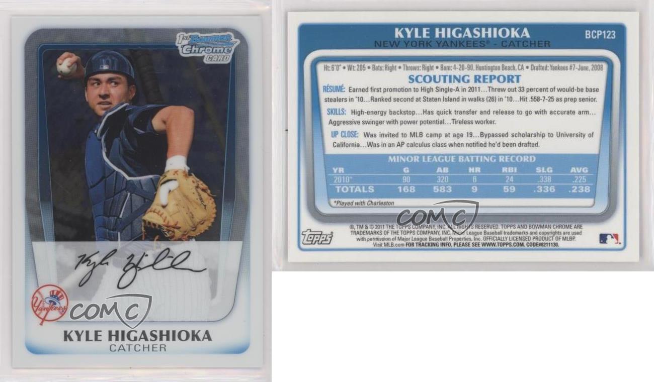 2011 Bowman Chrome Prospects #BCP123 Kyle Higashioka MLB Baseball Card NM-MT