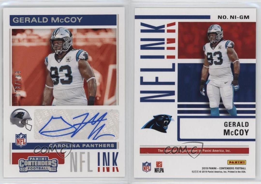 Tinta Panini Contenders NFL 2019/199 Gerald McCoy #NI-GM automática - Imagen 4 de 4