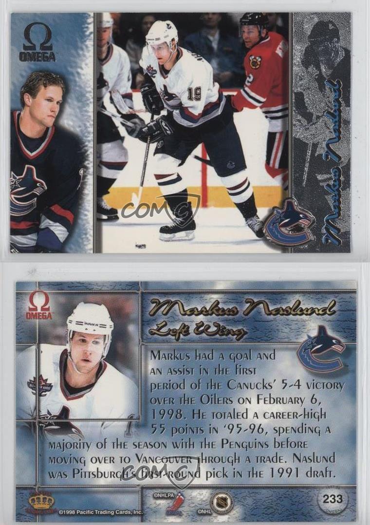 1997-98 Pacific Omega Markus Naslund #233 - Foto 3 di 4