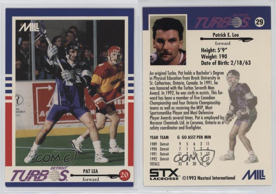 1993 STX Lacrosse MILL Patrick Lea #29