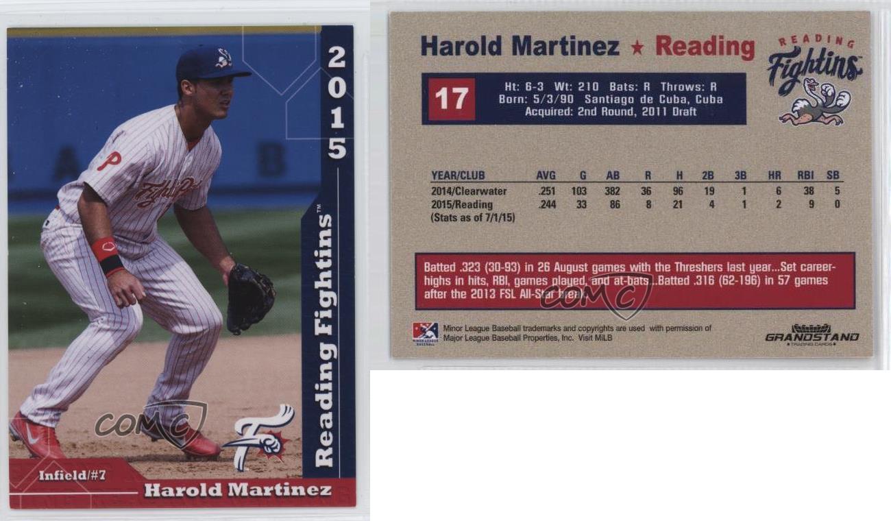 2015 Grandstand Reading Fightin Phils Update Harold Martinez - Picture 3 of 3