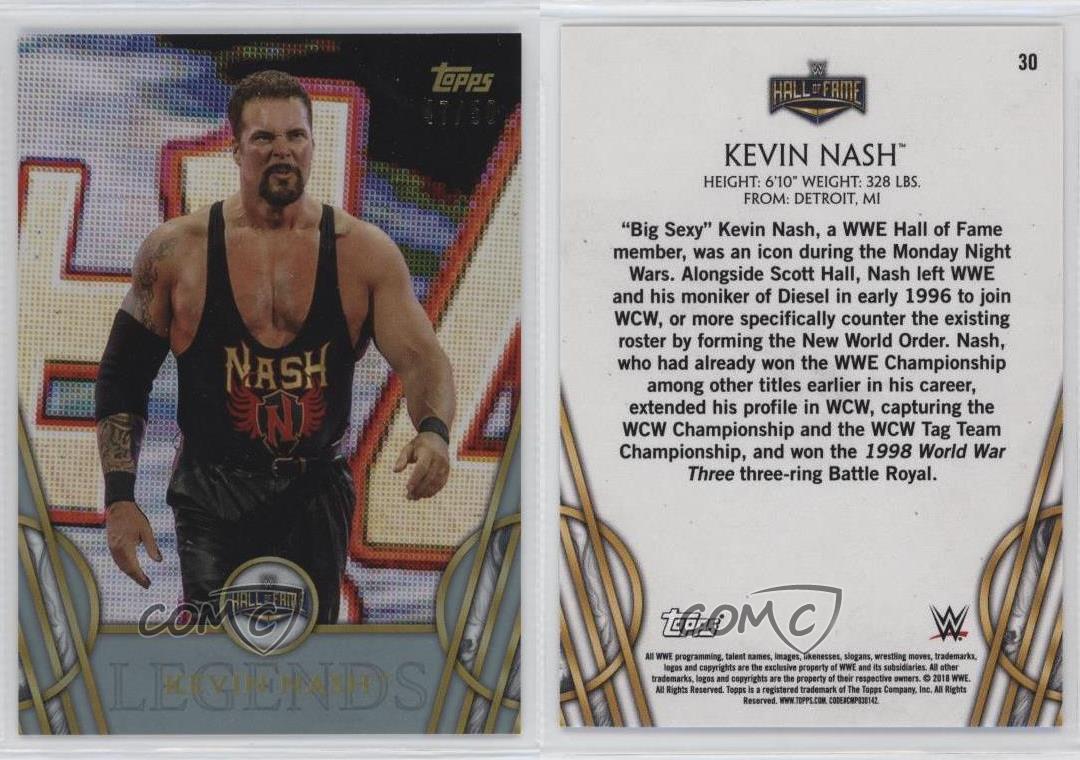 2018 Topps Legends of the WWE Salón de la Fama Plata/50 Kevin Nash #30 - Imagen 3 de 3