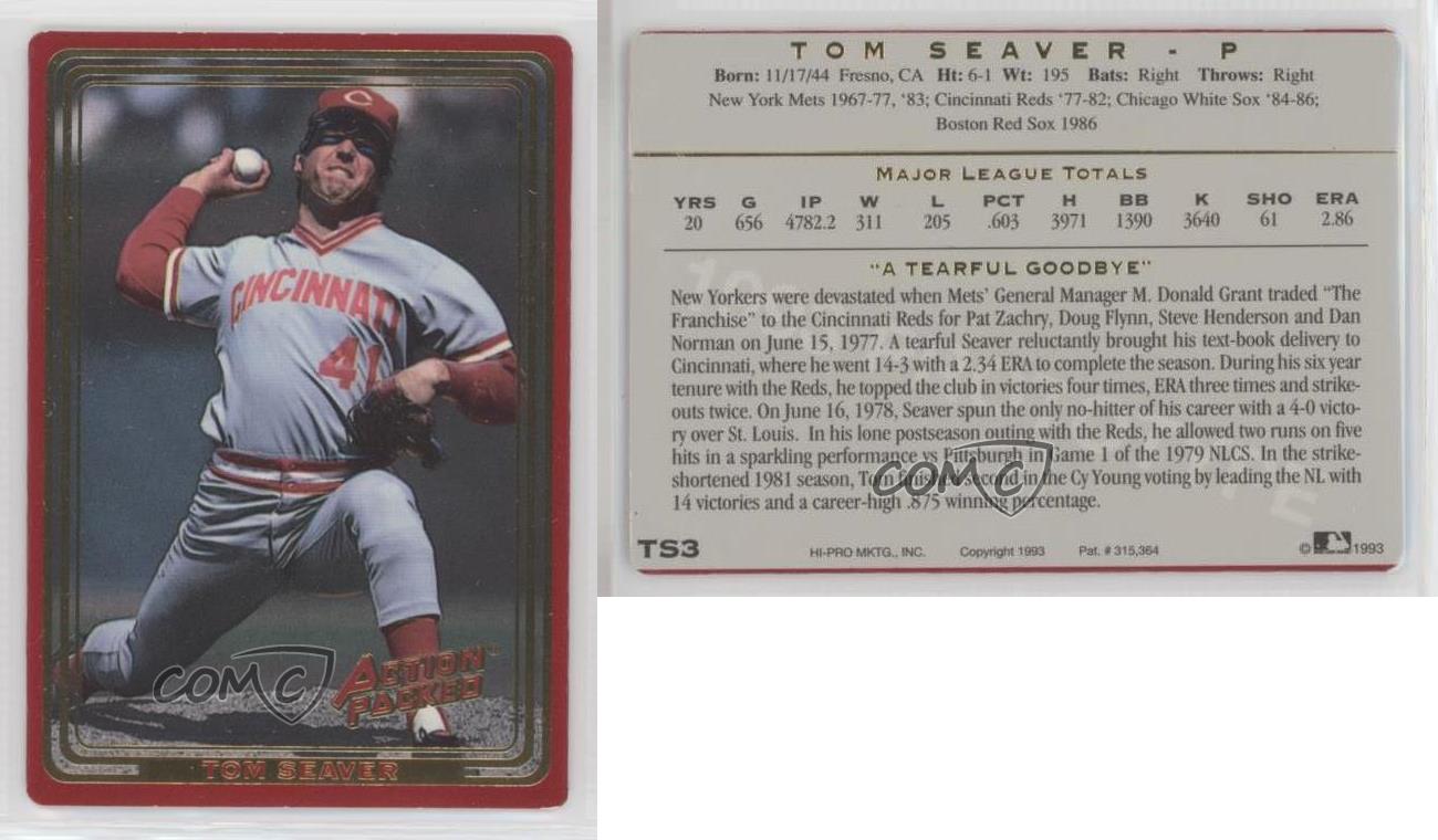 Action Packed "PROTOTYPE" Baseball Card # TS5 1993  TOM SEAVER Chicago W.S. 