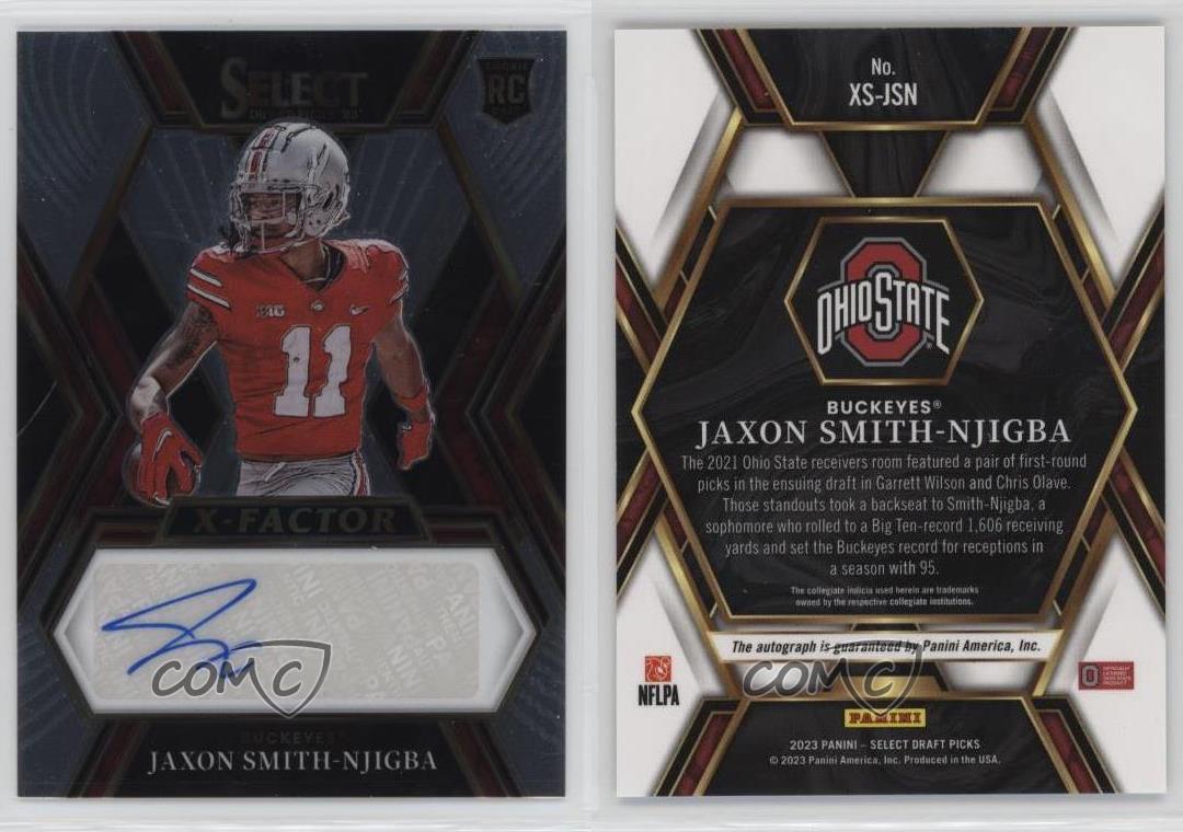 2023 Select Draft Picks X-Factor Signatures Jaxon Smith-Njigba Rookie Auto RC