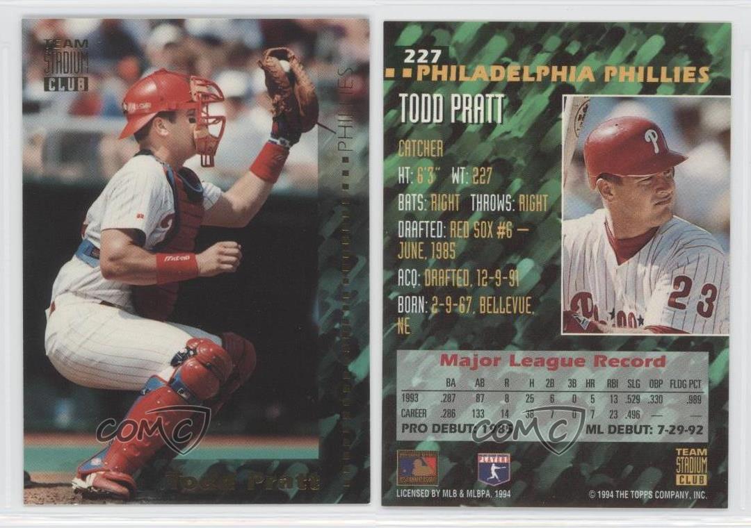 1994 Topps Team Stadium Club Todd Pratt #227