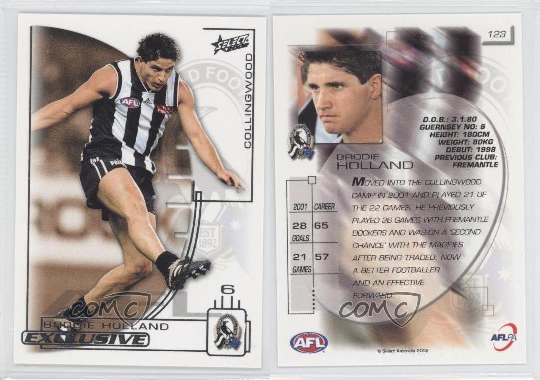 2002 Select Australia Exclusive AFL Brodie Holland 123