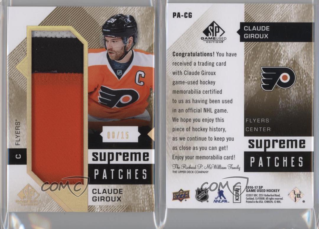 Parche Supreme 2016-17 SP usado en juegos/15 parche Claude Giroux #PA-CG - Imagen 3 de 3