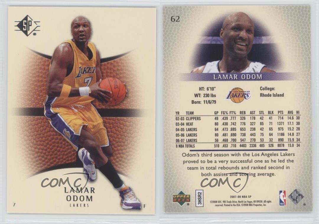 2007-08 SP Authentic Retail Lamar Odom #62 - Picture 4 of 4