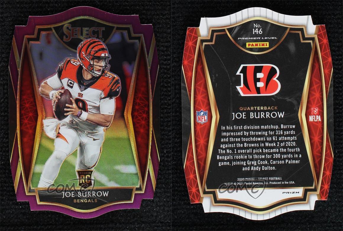 2020 Panini Select Football Mega Box - Purple Prizm Die Cuts Random  Division Group Break - Prize - Joe Burrow 2020 Panini Limited Amethyst  Rookie Patch Autograph 22/25 #1 - CHRIS