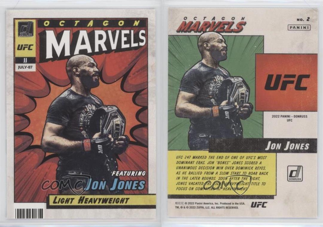 2022 Donruss UFC Octagon Marvels Jon Jones #2 - Picture 7 of 7