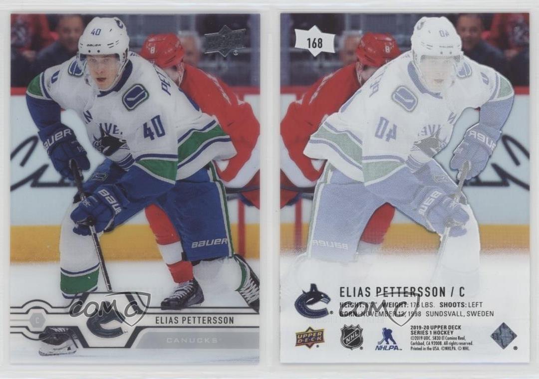 2019-20 Upper Deck Clear Cut Elias Pettersson #168 - Picture 3 of 3
