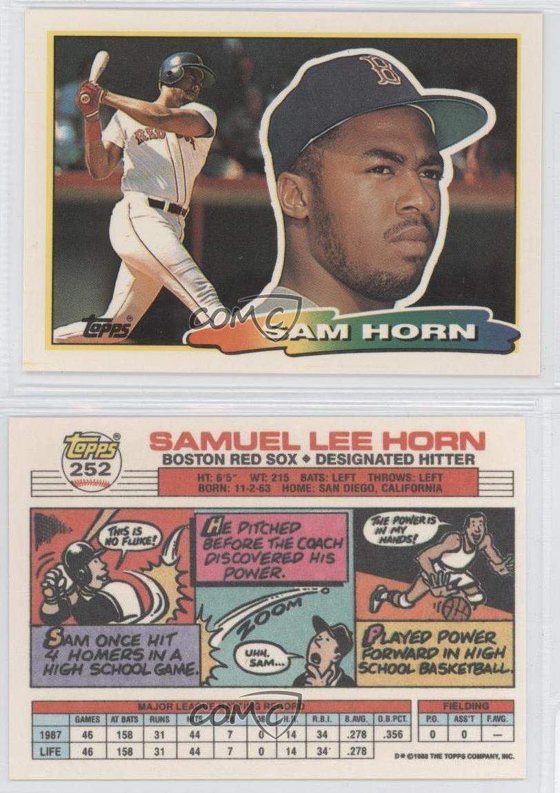 1988 Topps Big 252 Sam Horn Boston Red Sox RC Rookie Baseball Card eBay