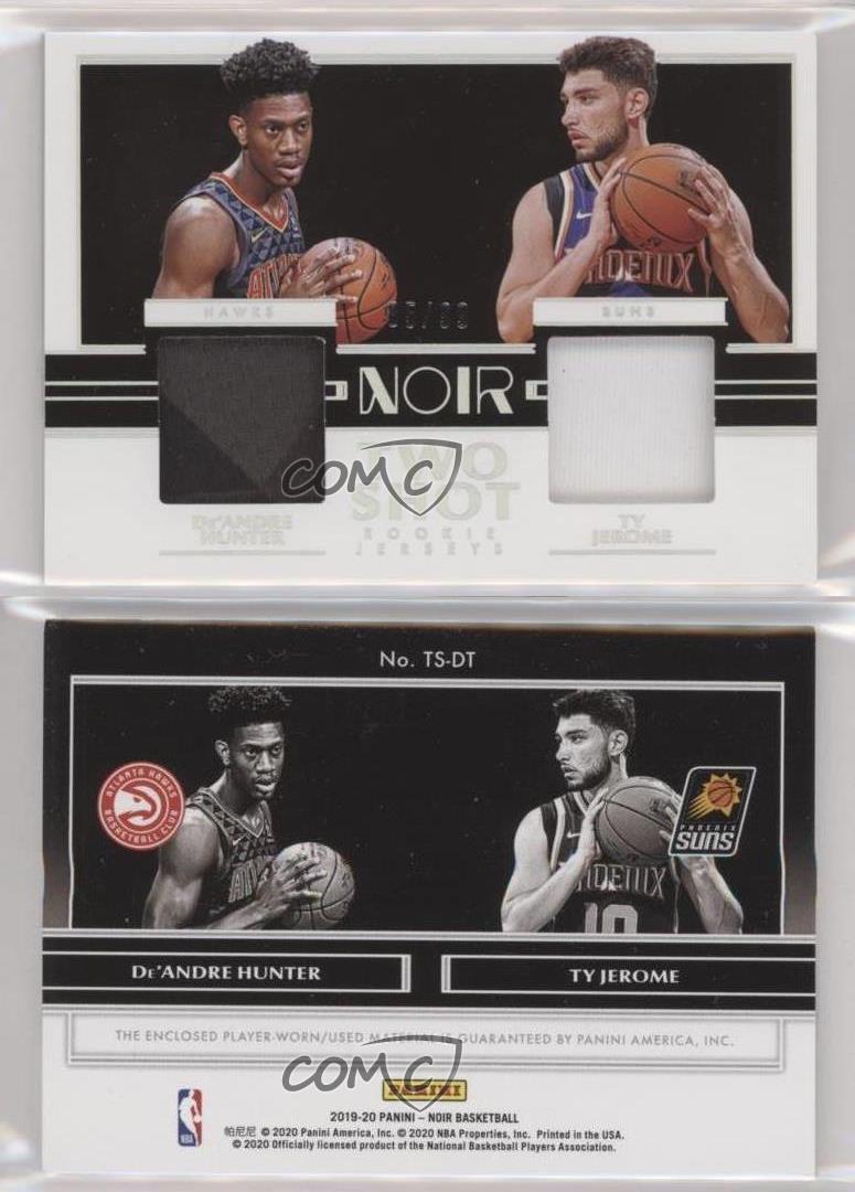 100％本物 2019-20 De'Andre Jerseys Rookie Two-Shot - Noir Panini スポーツ選手