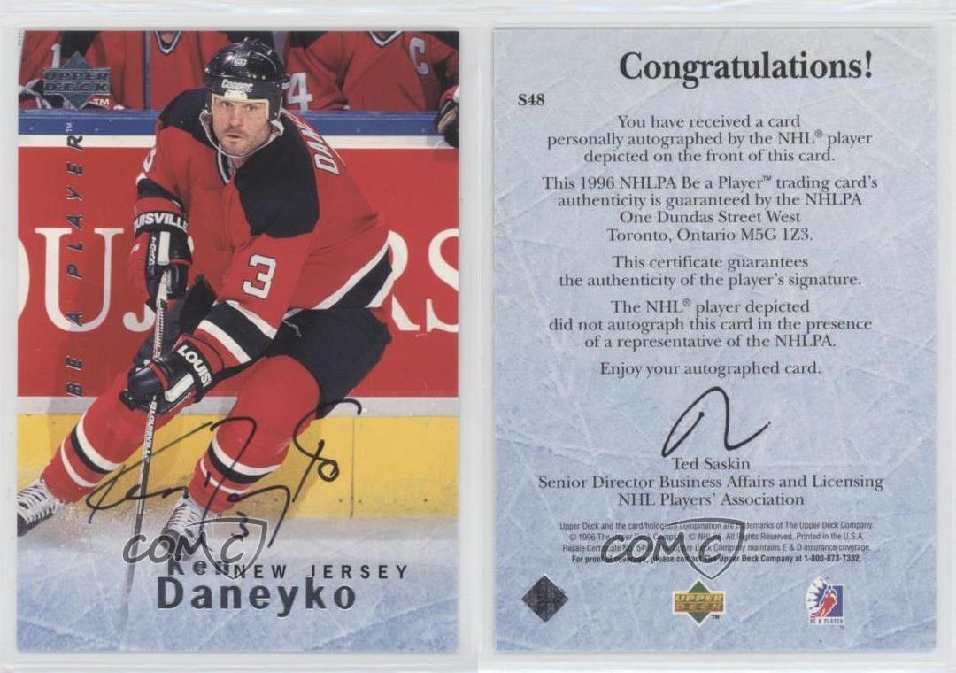 1995-96 Upper Deck Be a Player Auto Ken Daneyko #S48 Auto